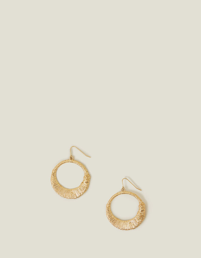 Wrapped Metal Hoop Earrings , , large