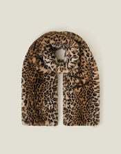Faux Fur Stole Scarf, Leopard (LEOPARD), large
