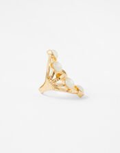 Estella Pearly Stone Ring, Cream (CREAM), large