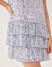 Strappy Tiered Dress, White (WHITE), large