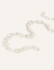 Sterling Silver-Plated Chunky Pave Chain, , large