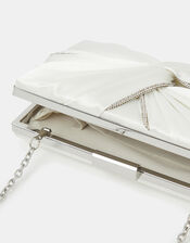 Bridal Satin Pleat Clutch Bag, , large