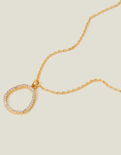 14ct Gold-Plated Sparkle Pebble Necklace, , large