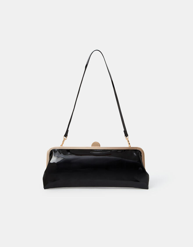 Clip Frame Clutch Bag, Black (BLACK), large