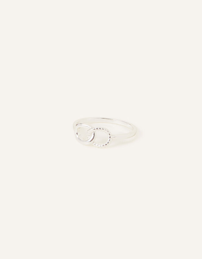 Sterling Silver Twist Ring, Silver (ST SILVER), large