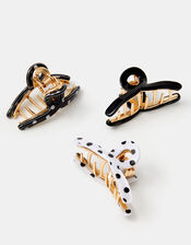 3-Pack Mini Polka Dot Twist Claw Clips, , large