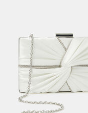 Bridal Satin Pleat Clutch Bag, , large