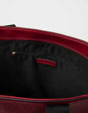 Webbing Strap Tote Bag, Red (BURGUNDY), large