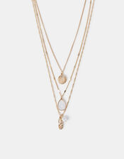 3-Pack Shell Pearl Pendant Necklaces, , large