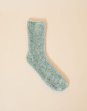 Fluffy Chenille Cosy Socks, Duck Egg (DUCK EGG), large