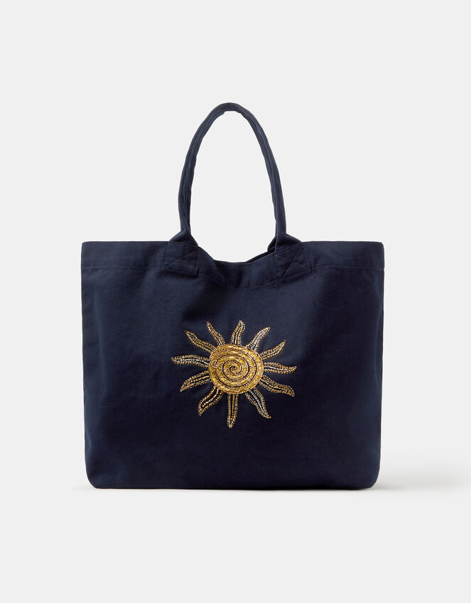 Sun Embellished Shopper Bag, , large