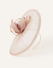Penelope Sinamay Bow Band Fascinator, Pink (PALE PINK), large
