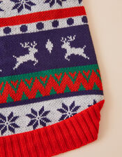 Christmas Fair Isle Dog Jumper, Multi (BRIGHTS-MULTI), large