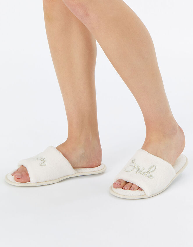 Team Bride Slippers, Ivory (IVORY), large