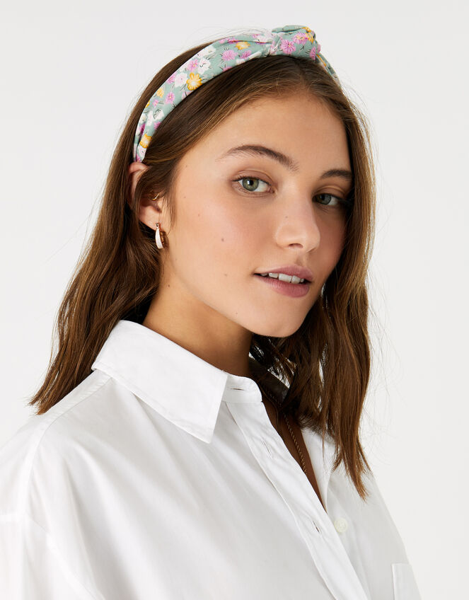 Ditsy Print Knot Headband, , large