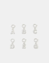 Bubble Initial Jewellery Charm, Silver (SILVER), large