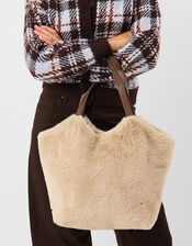 Faux Fur Shoulder Bag, , large