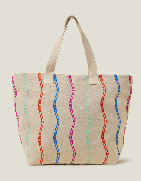 Wiggle Stripe Tote Bag, , large