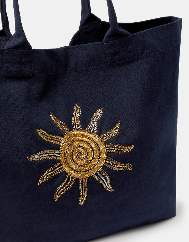 Sun Embellished Shopper Bag, , large
