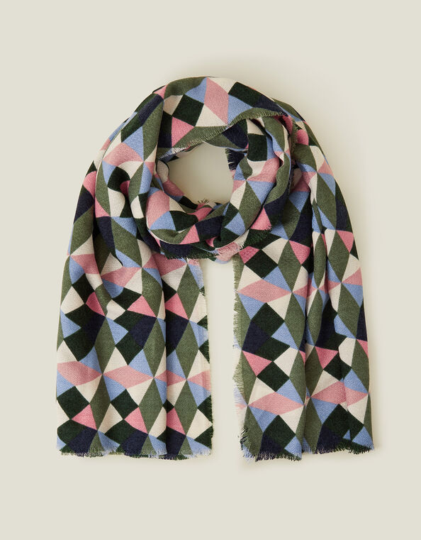Geometric Blanket Scarf, Multi (BRIGHTS MULTI), large