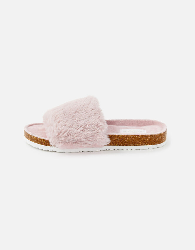 Symone Fluffy Slider Slippers, Pink (PINK), large