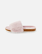 Symone Fluffy Slider Slippers, Pink (PINK), large