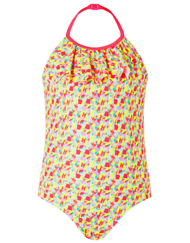 Metallic Print Swimsuit, Multi (BRIGHTS-MULTI), large