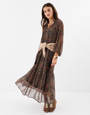 Ditsy Floral Maxi Dress, Black (BLACK), large