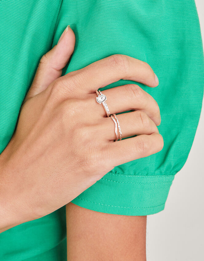 Crystal Rings 12 Pack, Silver (SILVER), large