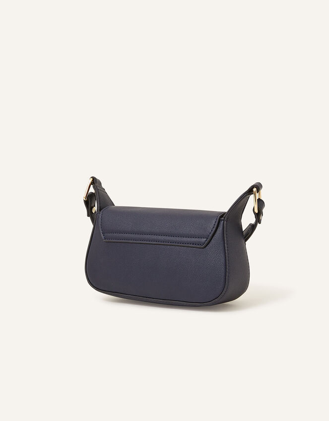 Small Saddle Cross-Body Bag, Blue (NAVY), large