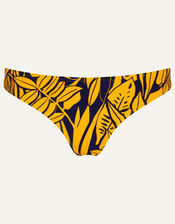 Palm Print Bikini Bottoms, Blue (NAVY), large