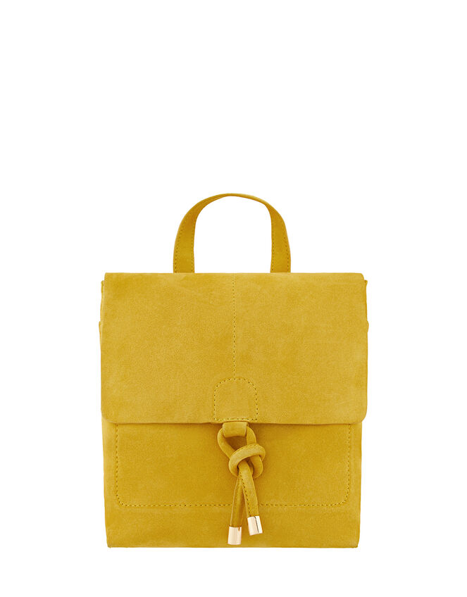 Maud Suede Backpack, Yellow (YELLOW), large