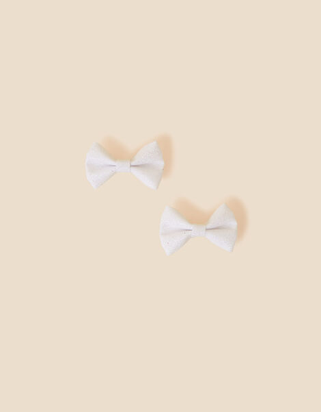 Kids Bow Salon Hair Clips Set of Two, , large