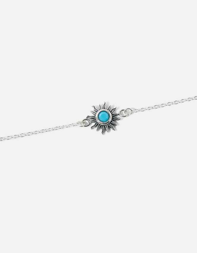 Sterling Silver Sun Anklet, , large