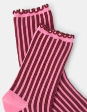 Frilly Stripe Socks, , large