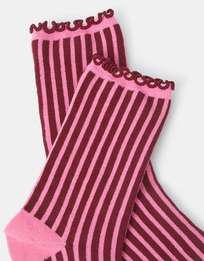 Frilly Stripe Socks, , large