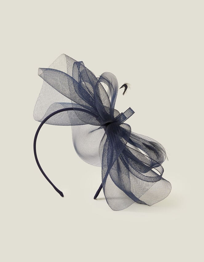 Mini Crin Fascinator, Blue (NAVY), large