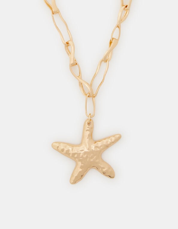 Chunky Starfish Pendant Necklace, , large
