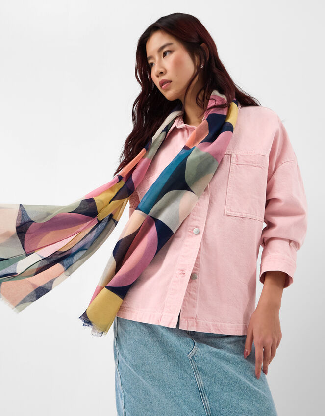 Lightweight Retro Spot Scarf, , large