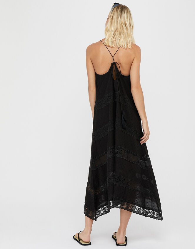 Lace Maxi Dress, Black (BLACK), large