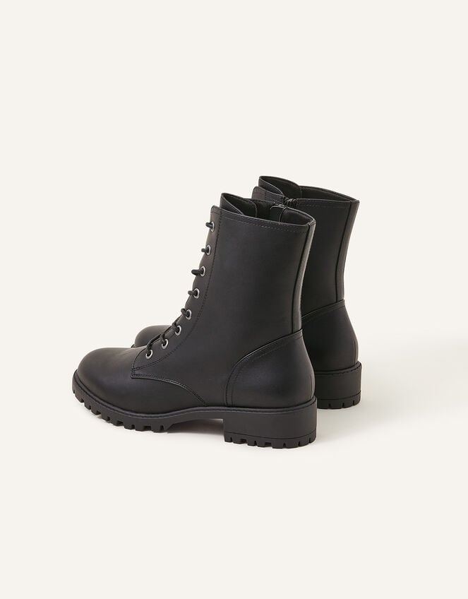 Lace-Up Boots, Black (BLACK), large