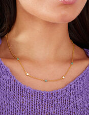 14ct Gold-Plated Sparkle Aventurine Necklace, , large
