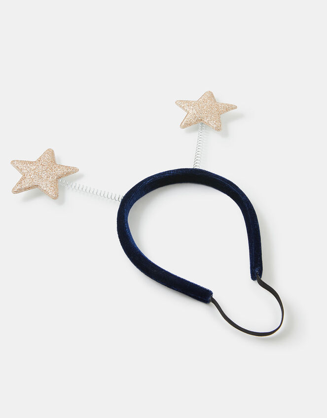 Starry Night Bopper Dog Headband, Blue (NAVY), large
