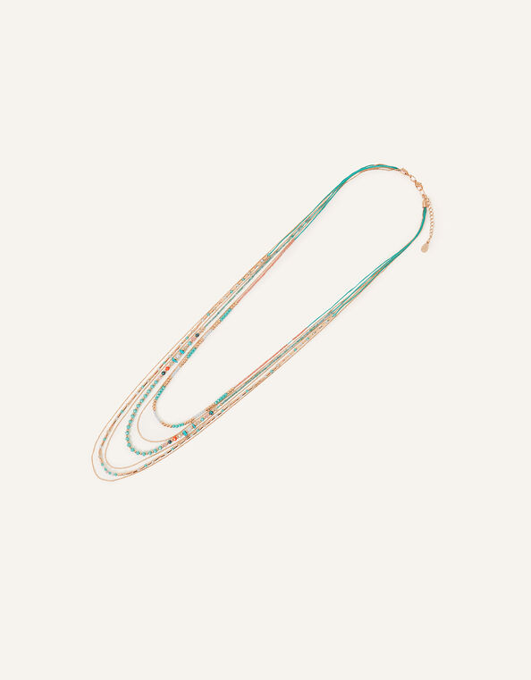 Layered Beaded Long Rope Necklace, , large
