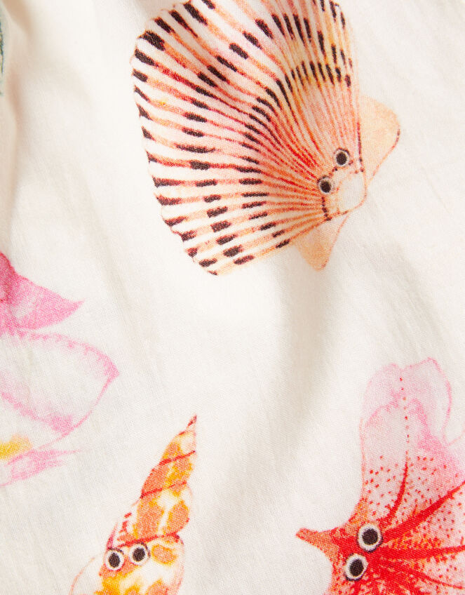 Kids Shell and Fish Print Shorts, Multi (PASTEL-MULTI), large