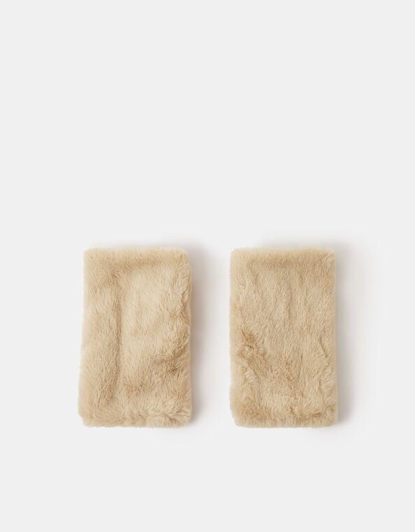Faux Fur Wrist Warmers, , large