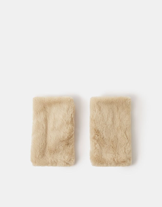Faux Fur Wrist Warmers, , large
