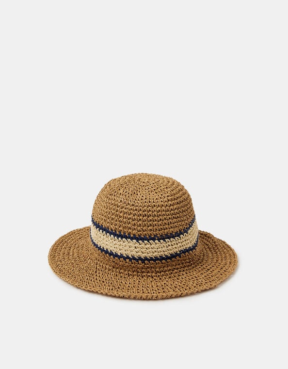 Varsity Stripe Woven Bucket Hat, , large