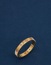 14ct Gold-Plated Star Band Ring, Gold (GOLD), large