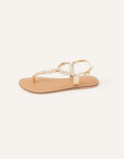 Pearl Flower Embellished Sandals, Cream (PEARL), large